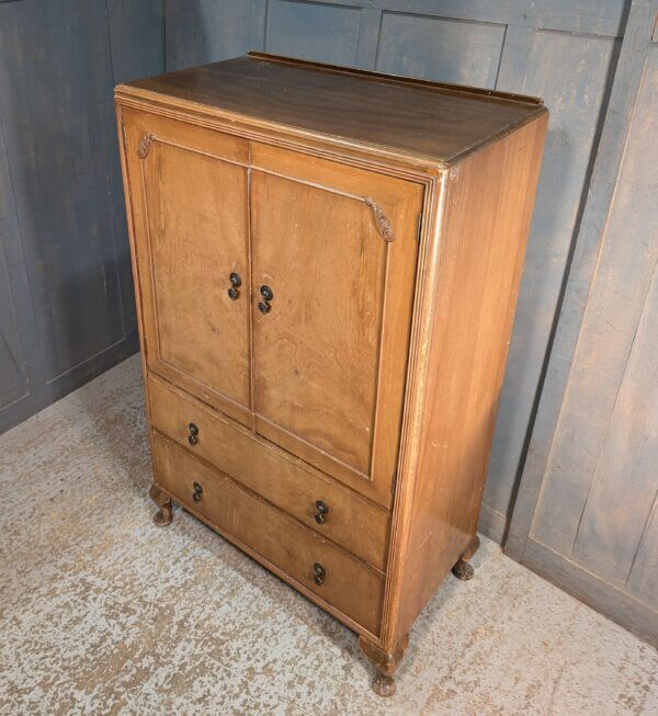 1920's Vintage Fun and Useful Walnut Tallboy Cupboard BARGAIN