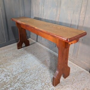 1930's Vintage Pitch Pine Organ Bench from Salisbury Methodist Church - Ideal for a Kitchen Bar