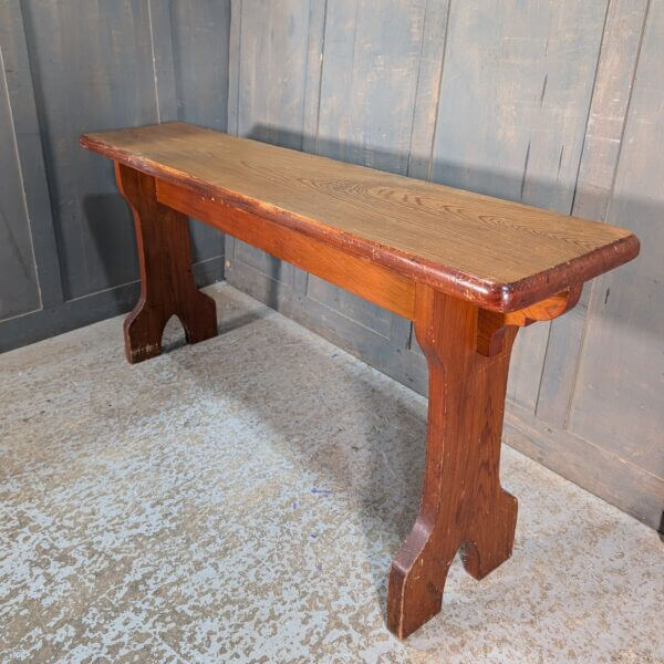 1930's Vintage Pitch Pine Organ Bench from Salisbury Methodist Church - Ideal for a Kitchen Bar