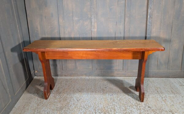 1930's Vintage Pitch Pine Organ Bench from Salisbury Methodist Church - Ideal for a Kitchen Bar