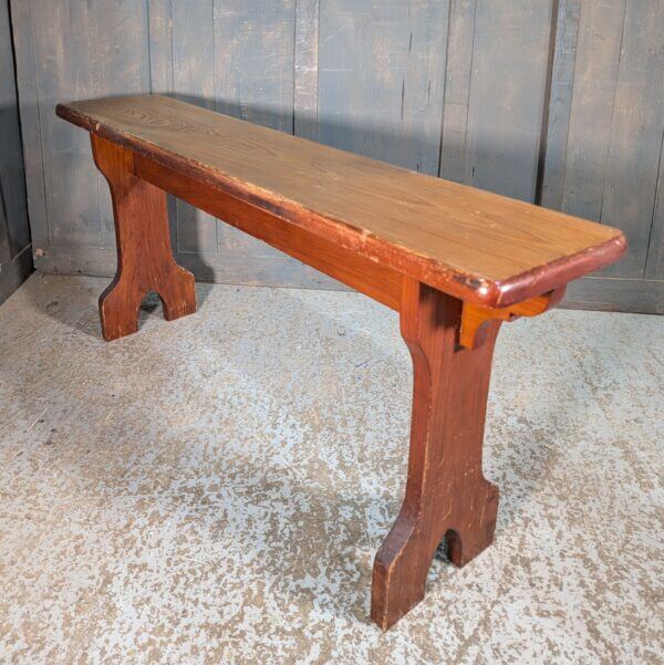 1930's Vintage Pitch Pine Organ Bench from Salisbury Methodist Church - Ideal for a Kitchen Bar