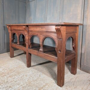 Smaller Size Well Made Simple 1890's Gothic Church Altar Communion Table