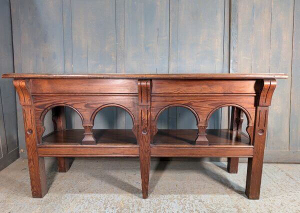 Smaller Size Well Made Simple 1890's Gothic Church Altar Communion Table