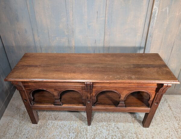 Smaller Size Well Made Simple 1890's Gothic Church Altar Communion Table