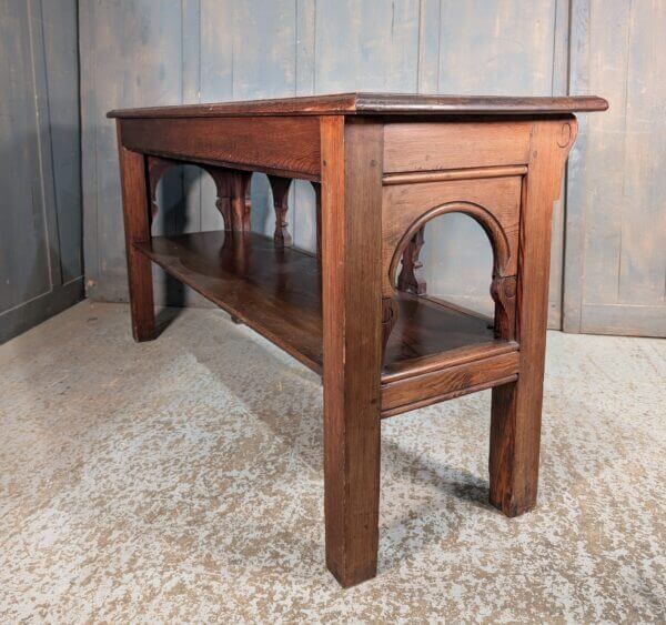 Smaller Size Well Made Simple 1890's Gothic Church Altar Communion Table