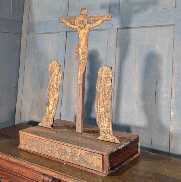 Unusual Crypt find Victorian Metal Crucifixtion Scene from an Essex Village Church