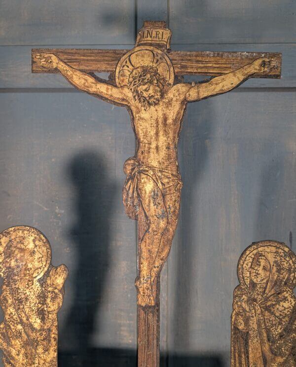 Unusual Crypt find Victorian Metal Crucifixtion Scene from an Essex Village Church