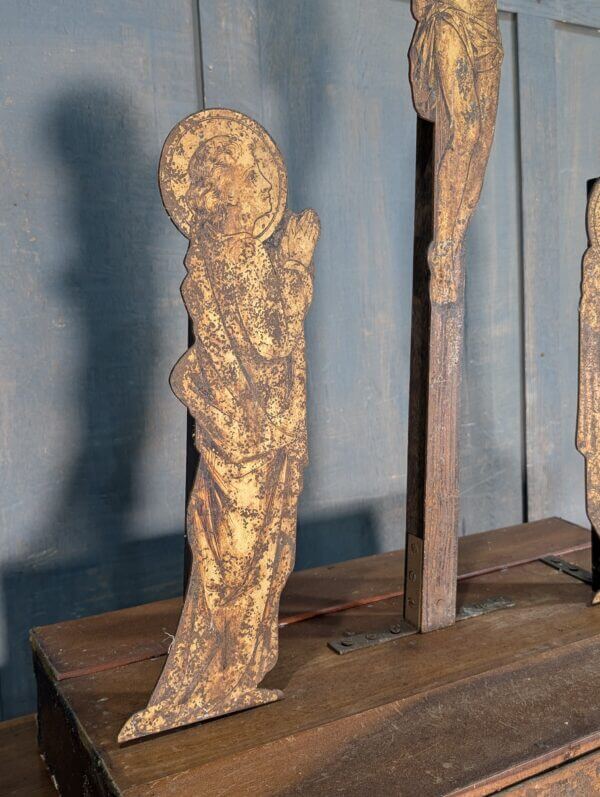 Unusual Crypt find Victorian Metal Crucifixtion Scene from an Essex Village Church