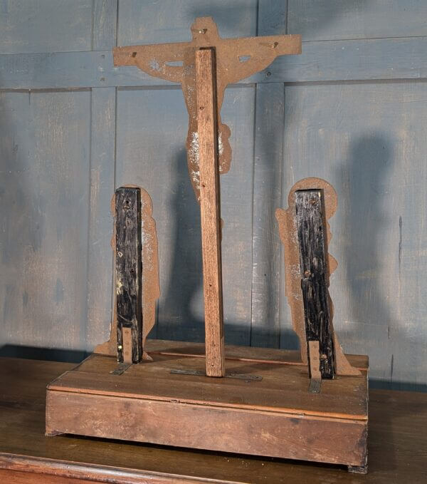 Unusual Crypt find Victorian Metal Crucifixtion Scene from an Essex Village Church