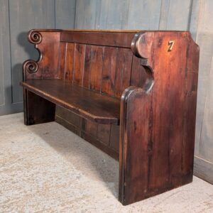 Antique Georgian Pine Pews from St John the Divine Chatham with both Ends Plain Type 3