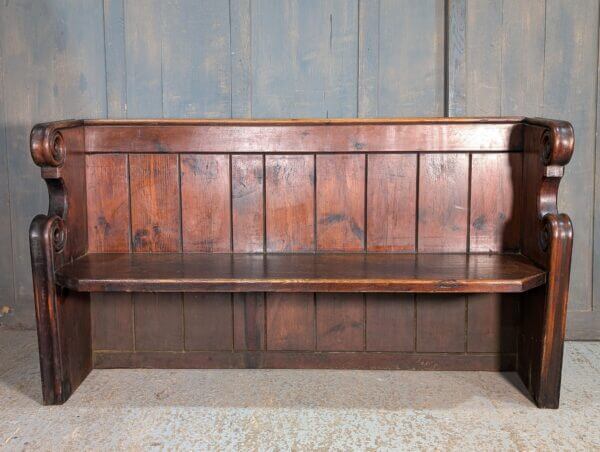 Antique Georgian Pine Pews from St John the Divine Chatham with both Ends Plain Type 3