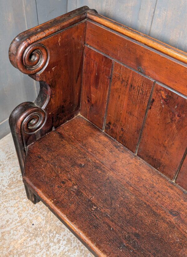 Antique Georgian Pine Pews from St John the Divine Chatham with both Ends Plain Type 3