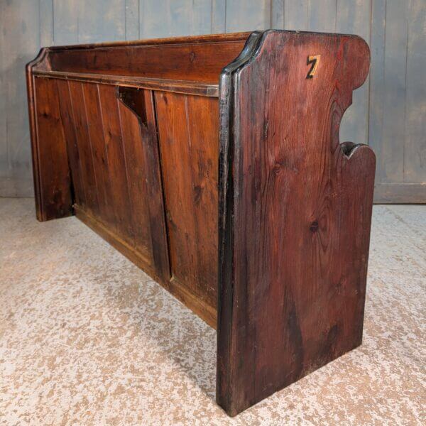 Antique Georgian Pine Pews from St John the Divine Chatham with both Ends Plain Type 3