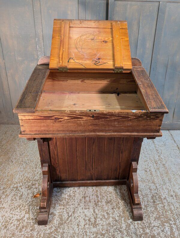 Dickensian Antique Massive Heavy Baltic Pine Clerks Desk