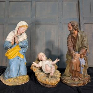 The Three Main Nativity Figures - Antique Set form small Essex Country Church