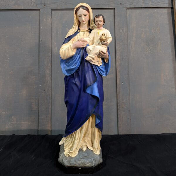 Medium to Large Antique Religious Statue of The Virgin Mary The Madonna & Child from St Joseph's Convent