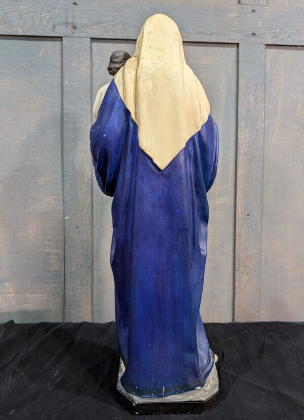 Medium to Large Antique Religious Statue of The Virgin Mary The Madonna & Child from St Joseph's Convent