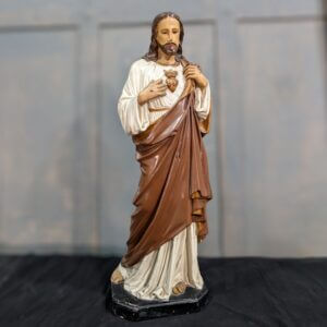 Medium to Large Antique Religious Statue of Christ the Sacred Heart from St Joseph's Convent East Molesey