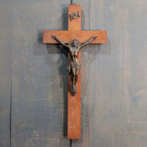 Dark Coloured Larger Size Crucifix with very heavy Corpus from St Joseph's Convent East Molesey