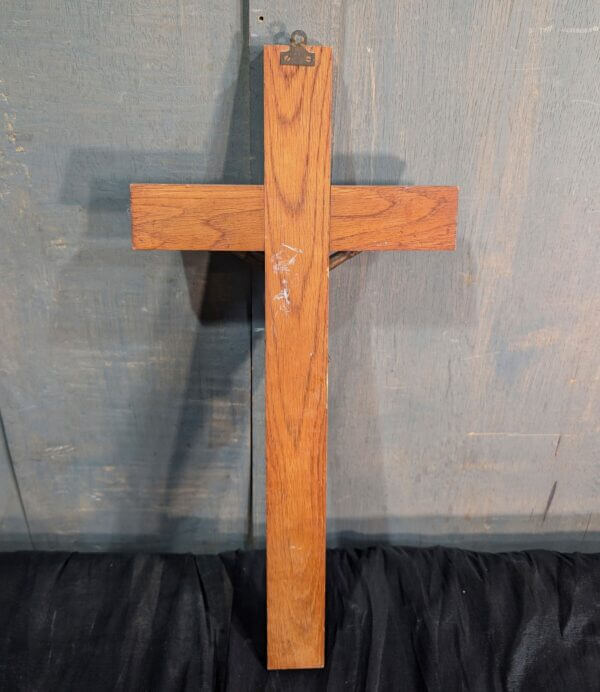 Dark Coloured Larger Size Crucifix with very heavy Corpus from St Joseph's Convent East Molesey