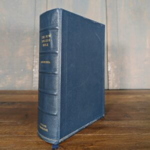 1970's Vintage Classic Navy Morocco Leather Bound Church Lectern Bible