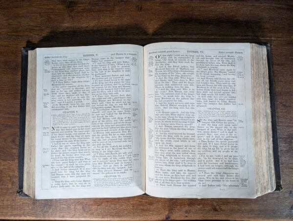 Smaller Size Oxford Leather Bound Church Lectern Bible from Salisbury Methodist Church