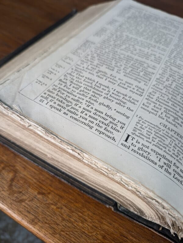 Smaller Size Oxford Leather Bound Church Lectern Bible from Salisbury Methodist Church