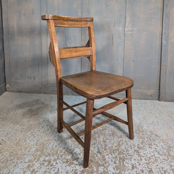 Classic Pre-War Elm & Beech Church Chapel Chairs from St Thomas on the Bourne Farnham