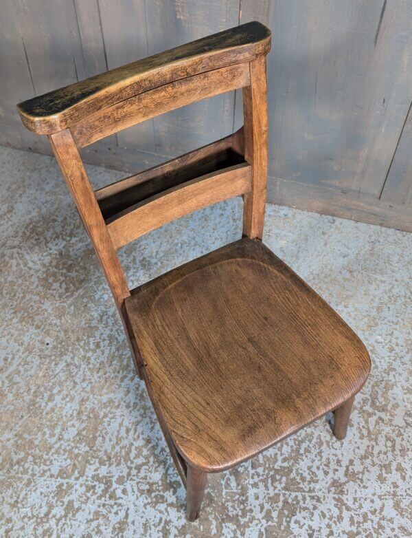 Classic Pre-War Elm & Beech Church Chapel Chairs from St Thomas on the Bourne Farnham