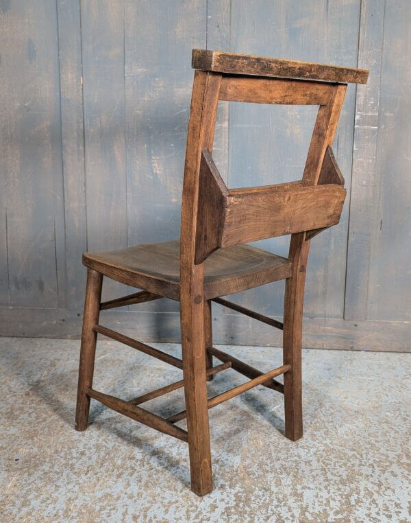 Classic Pre-War Elm & Beech Church Chapel Chairs from St Thomas on the Bourne Farnham