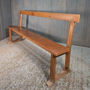 Simply Vintage Stripped Pine Bar Back Church Bench