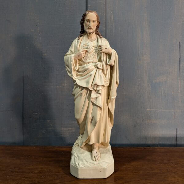 Small to Medium Religious Statue Interestingly Pale Jesus the Sacred Heart from St Joseph's East Molesey