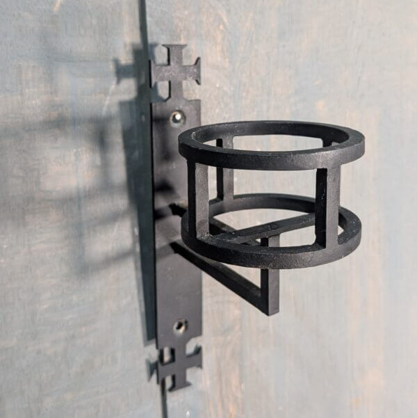 1970's Vintage Black Iron Sanctuary Lamp Holder from St Joseph's Church East Molesey