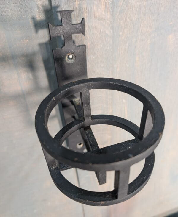 1970's Vintage Black Iron Sanctuary Lamp Holder from St Joseph's Church East Molesey