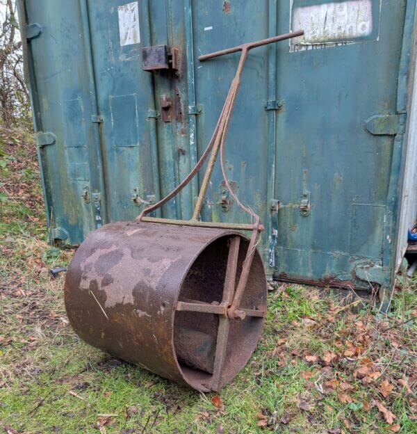 Antique Iron & Steel Grass Roller