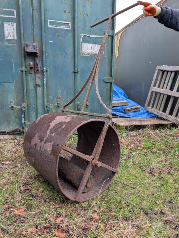 Antique Iron & Steel Grass Roller