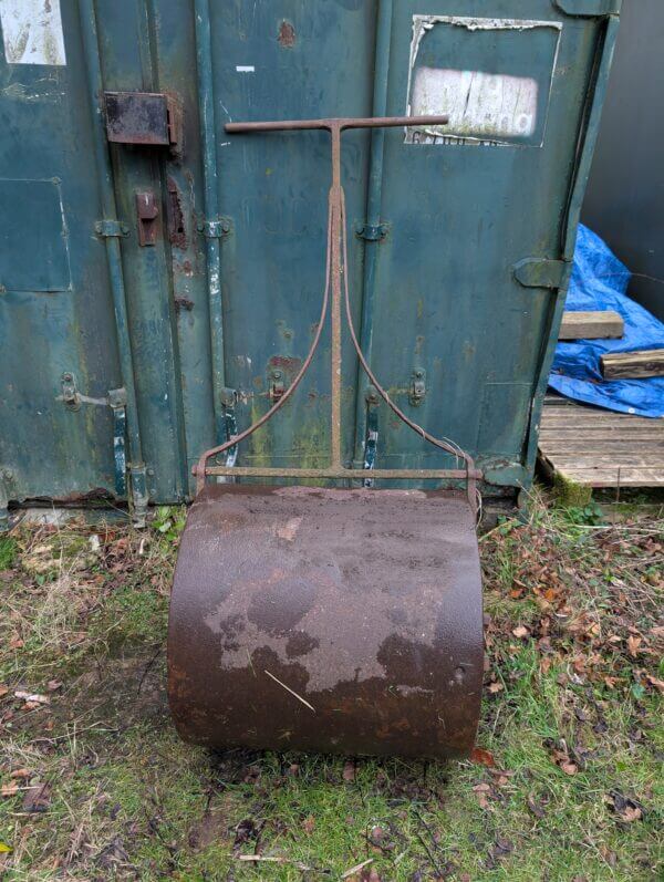 Antique Iron & Steel Grass Roller