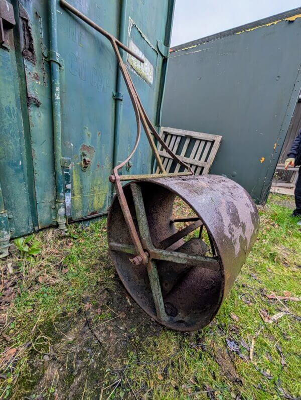 Antique Iron & Steel Grass Roller