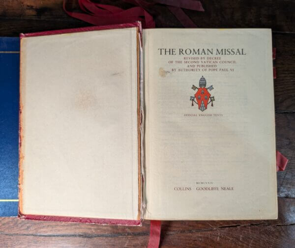 The Roman Missal 1974 from St Joseph's Convent East Molesey