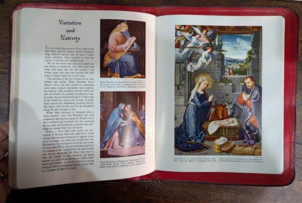 1971 The Holy Family Bible Published in the USA in Leather Gold Edged & in Colour