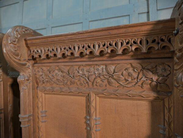 Highly Carved Oak 1926 Vintage Church Reading Desks Ambos Lecterns from St Michael & All Angels Eastbourne