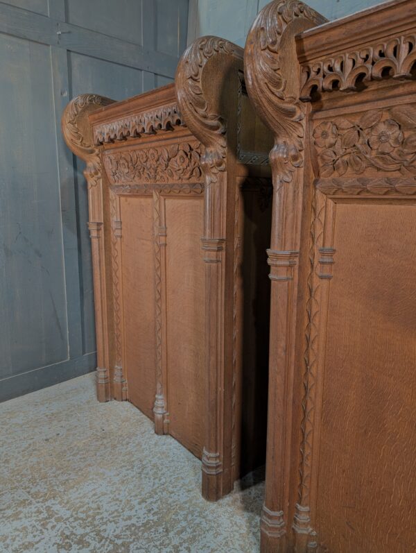 Highly Carved Oak 1926 Vintage Church Reading Desks Ambos Lecterns from St Michael & All Angels Eastbourne