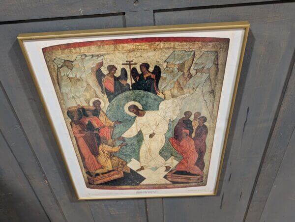 Large Perspex Framed Print of The Resurrection of Christ by Rublev