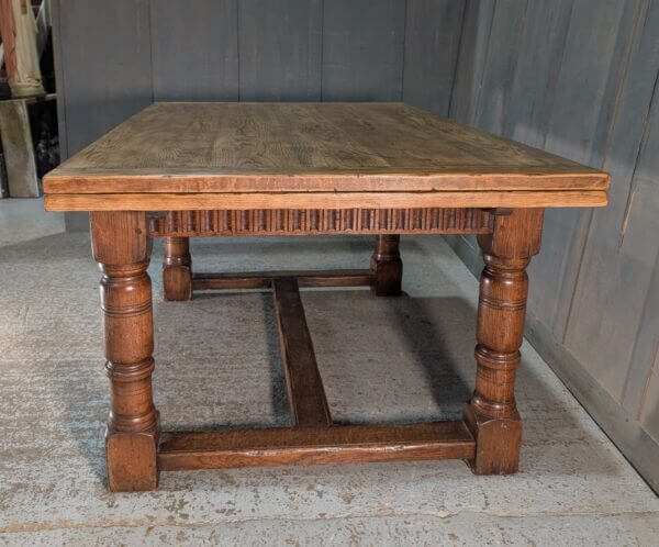 Giant Oak Draw Leaf 17th Century Style Refectory Table