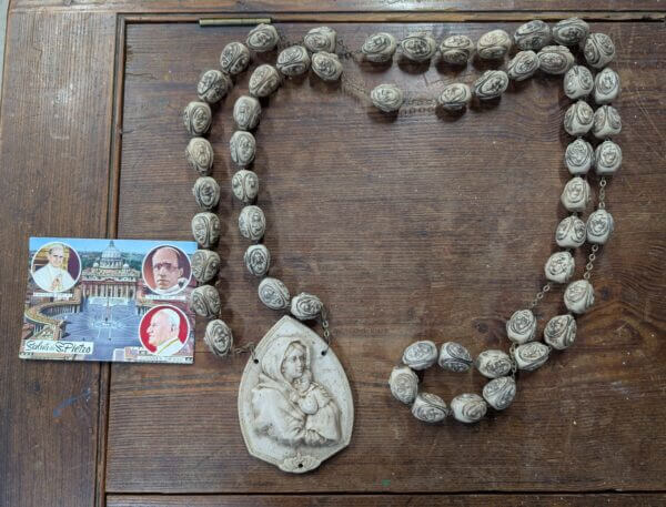 Giant Resin Set of Rosary Beads with Madonna