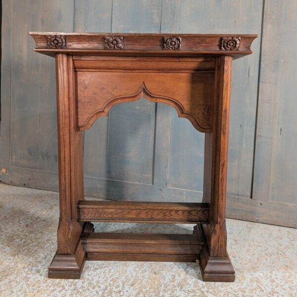 Very Good Quality 1920's Vintage Heavy Oak Prayer Desk Prie Dieu from St Michael & All Angels Eastbourne