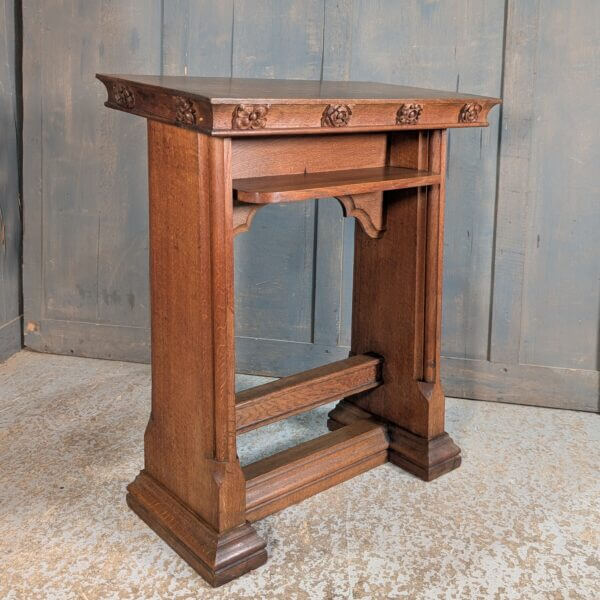 Very Good Quality 1920's Vintage Heavy Oak Prayer Desk Prie Dieu from St Michael & All Angels Eastbourne