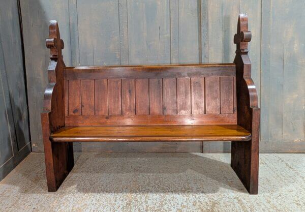 Fleur de Lys 1860's Antique Pine Church Pews Benches from St Faith's Maidstone