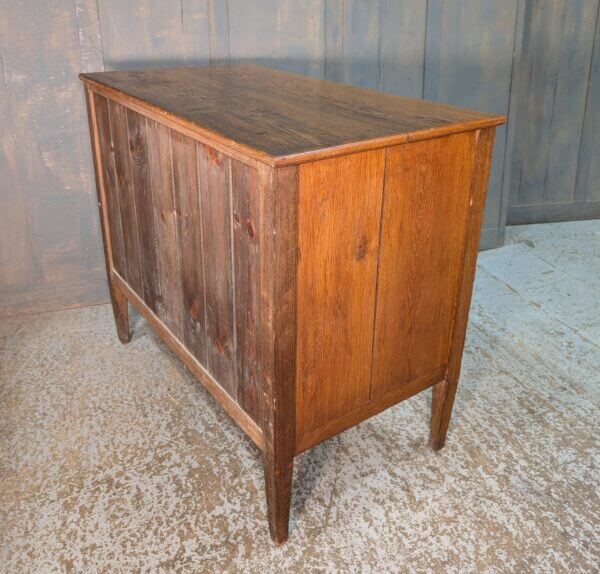 Early 20th Century Oak North European Textile Plan Chest Press