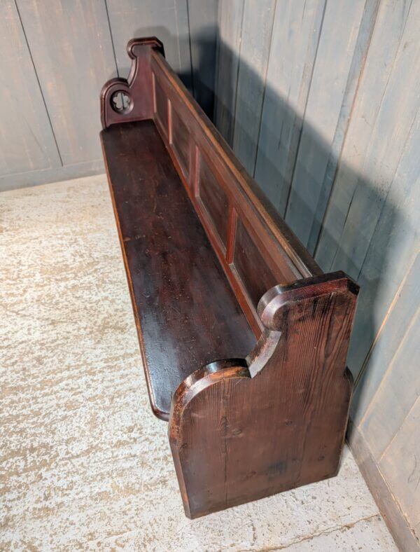 Gothic Victorian Dark Pine Church Chapel Pew Bench from St Oswalds Rugby